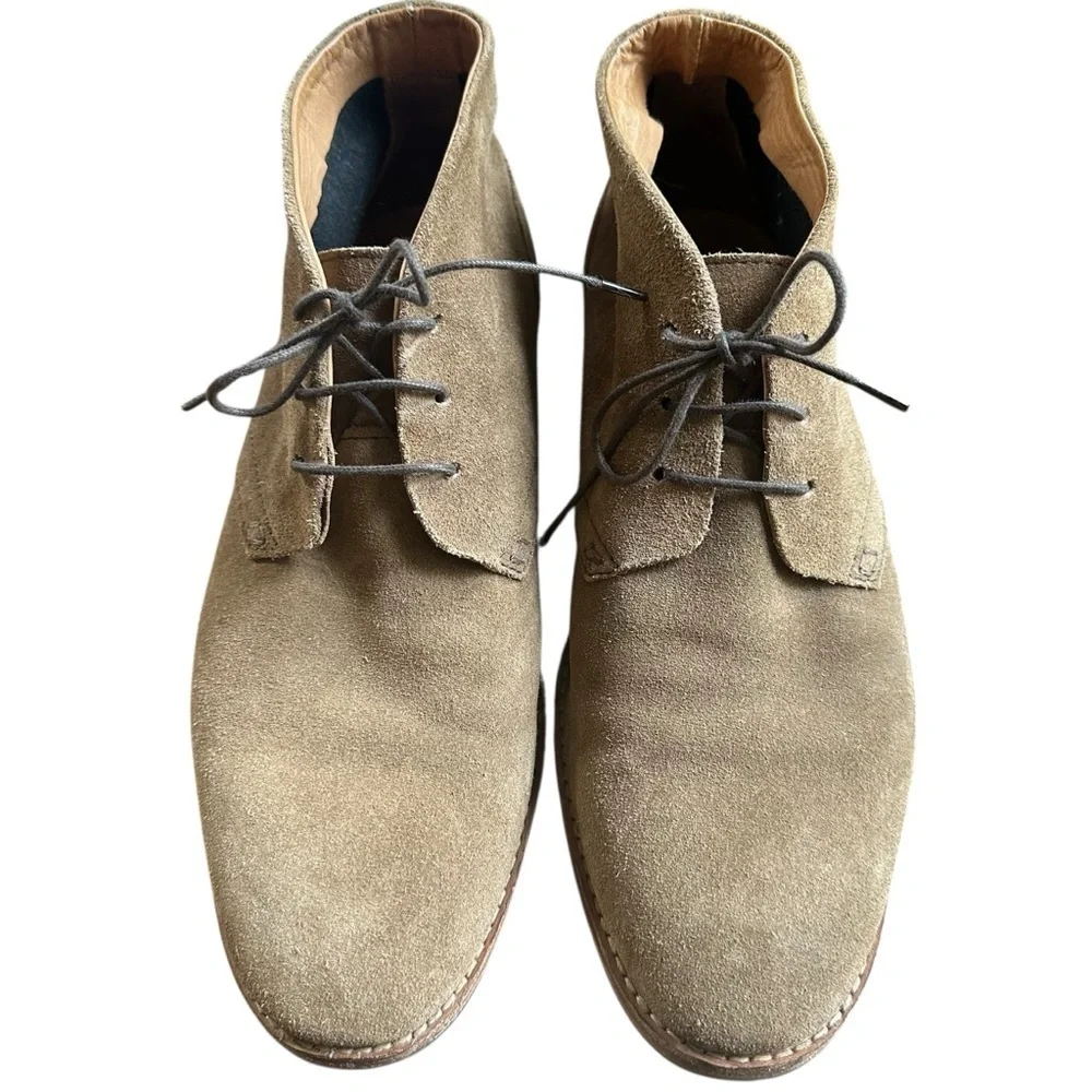 H By Hudson London Men's Tan Suede Chukka Desert Boots - Size 10 EU 43 - Picture 2 of 7